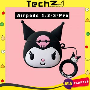 Case Airpods 1/2/3/Pro, Vỏ Ốp Airpod 1/2/3/Pro hình Kuromi đáng yêu – Mã TZAP389 | TechZ1 - Hình 1